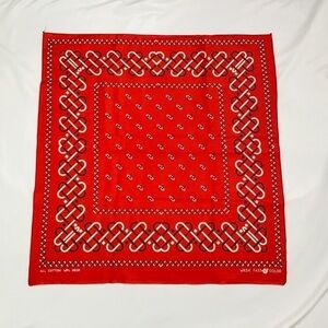 VTG Sears Red Bandana Fast Color 100% Cotton Classic Western Biker Hanky Pin Up